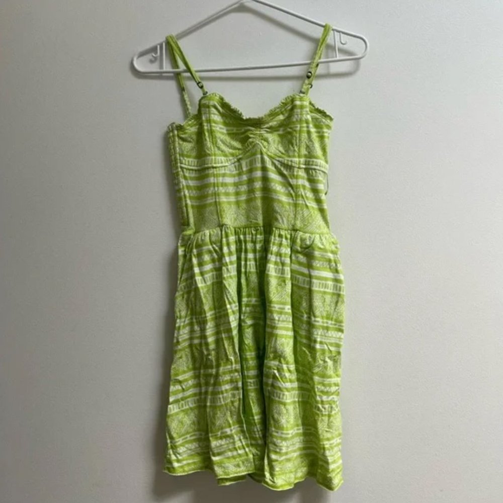 Aeropostale Green Aztec Print Dress with Convertible Straps M